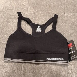 New Balance Black and Gray Sports Bra